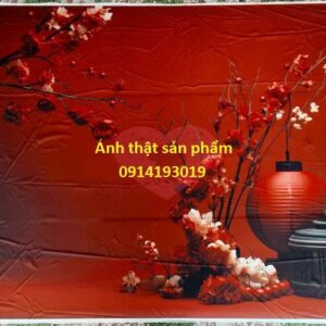 FO48436 - Phông Nền Vải In 3D Chủ Đề Tết Cổ Truyền - đậm không khí Tết Việt