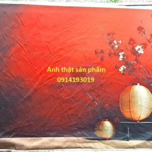 FO48440 - Phông Nền Vải In 3D Nghệ Thuật Phong Cách Á Đông